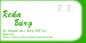 reka burg business card
